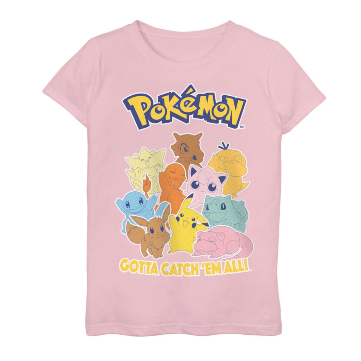 Групповая футболка с рисунком покемонов «Надо поймать их всех» для девочек 7–16 лет Pokemon