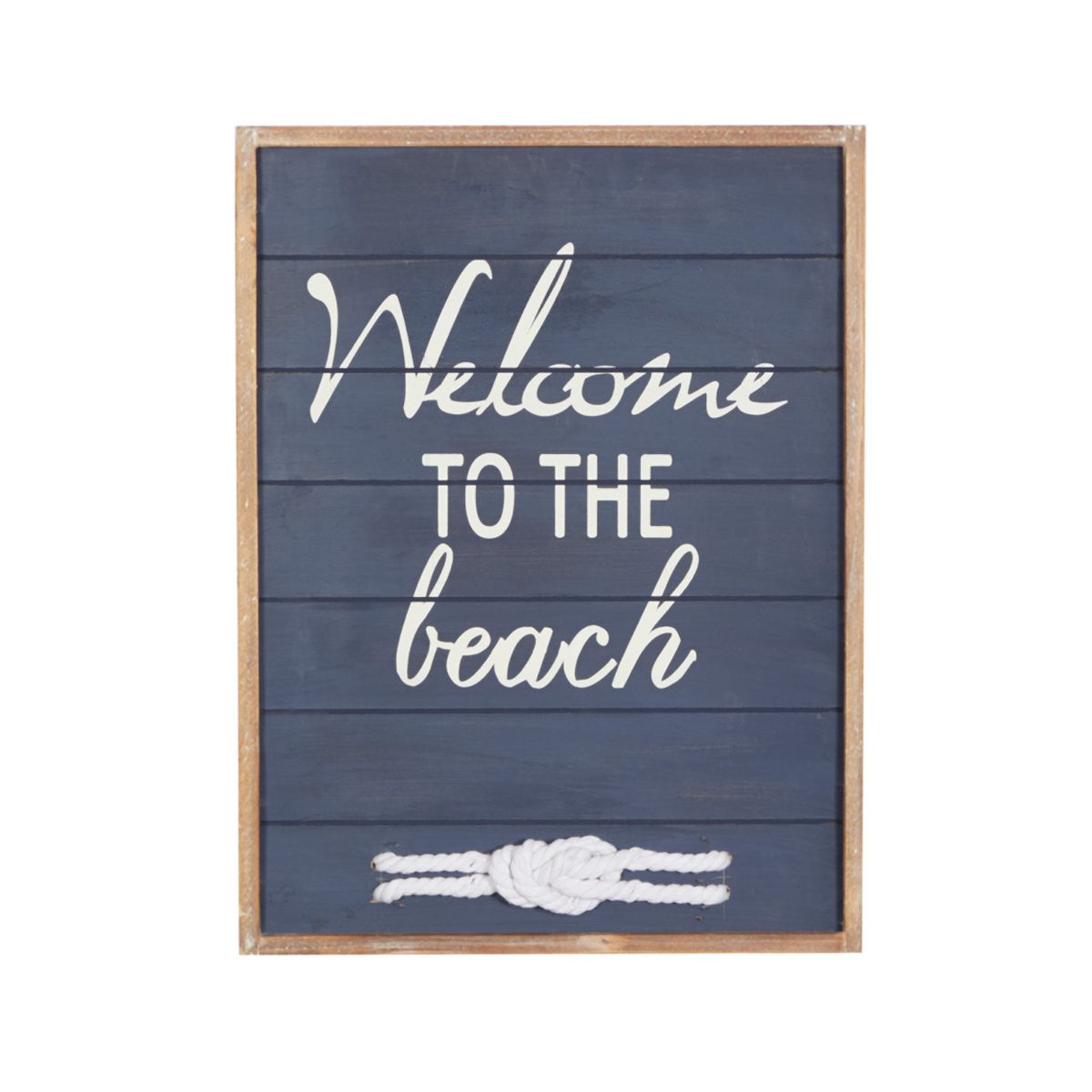 Stella & Eve Blue Wood &#34;Welcome to the Beach&#34; Wall Decor Stella & Eve