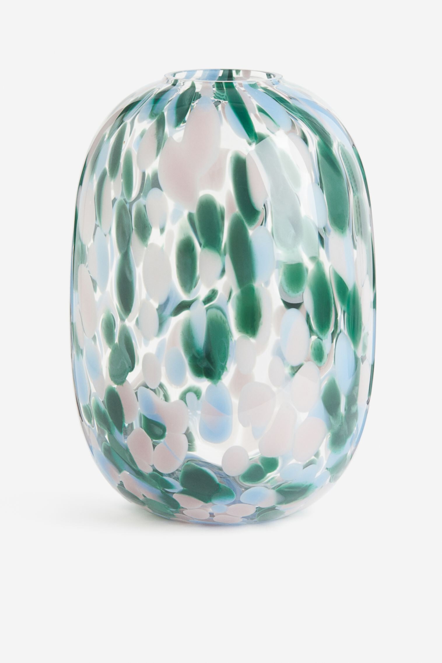 Большая узорчатая стеклянная ваза H&M