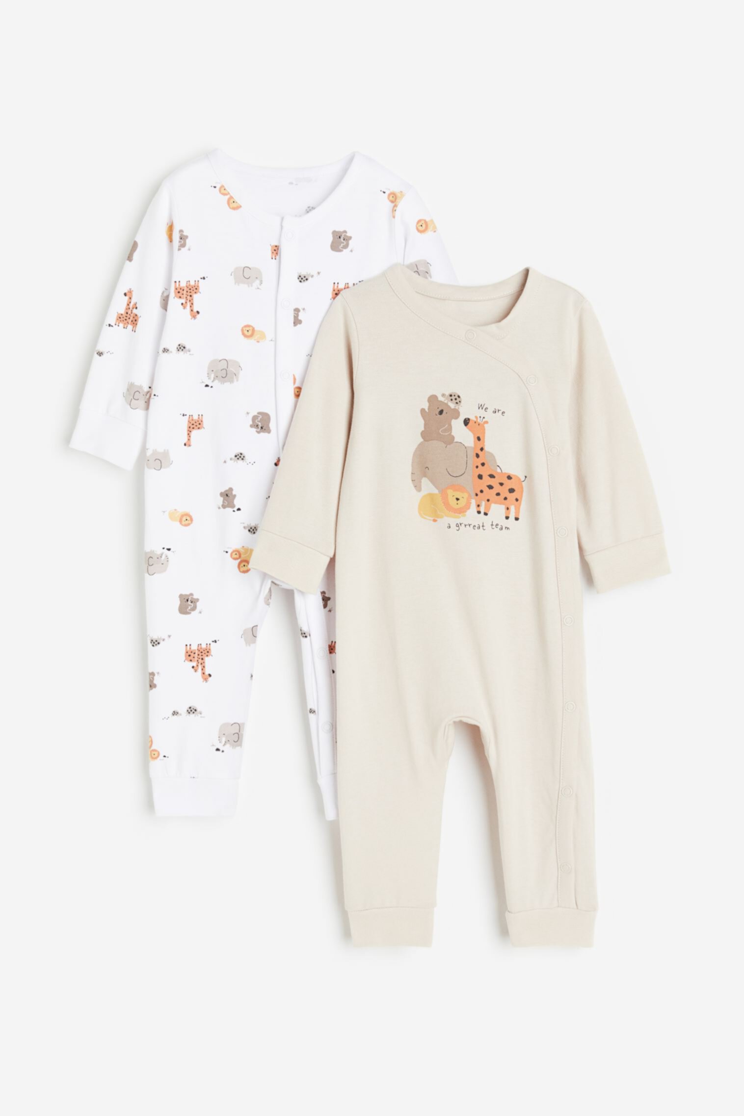 Набор из 2 хлопковых пижам с рисунком H&M