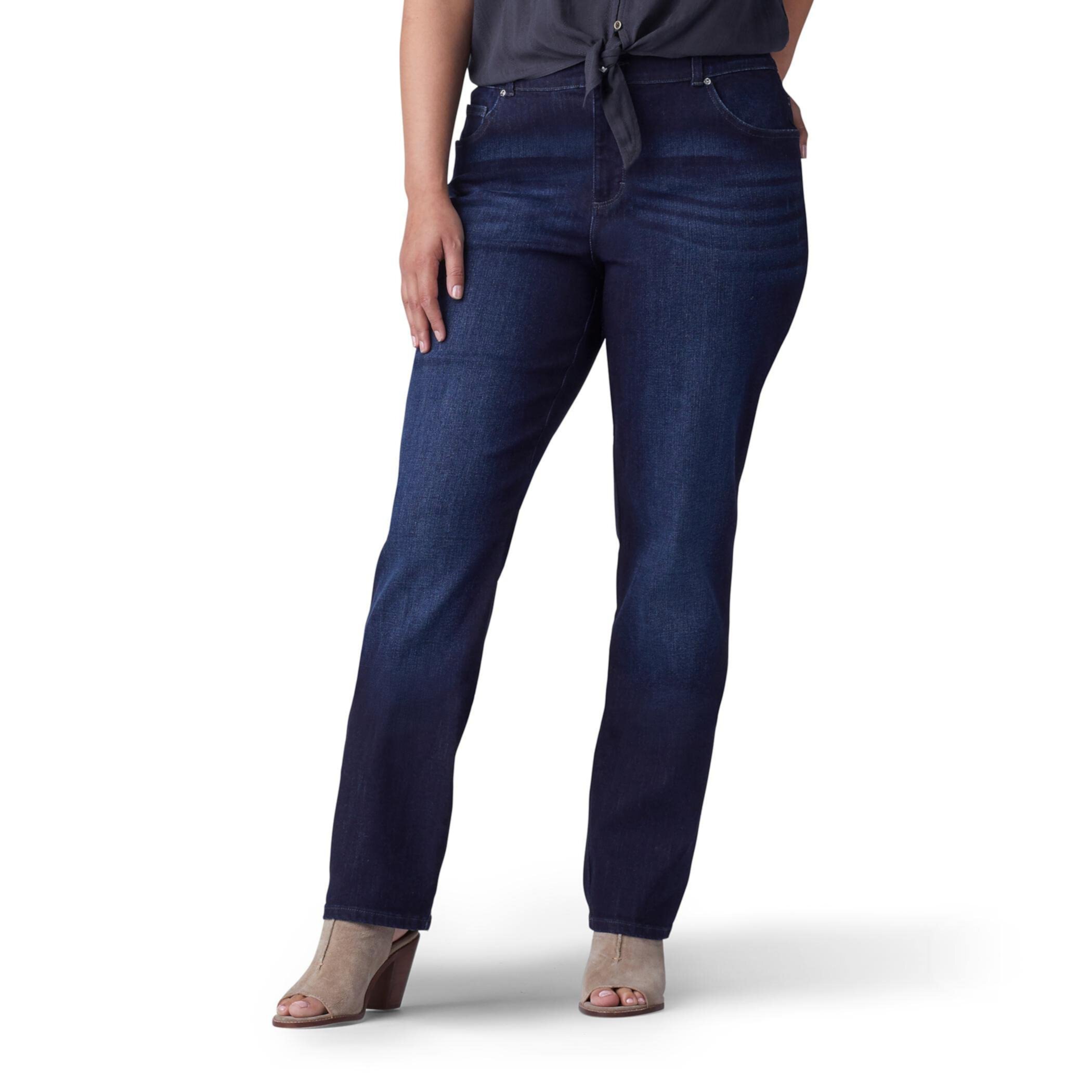 Плюс размер Свободный крой Прямые джинсы со средней посадкой LEE