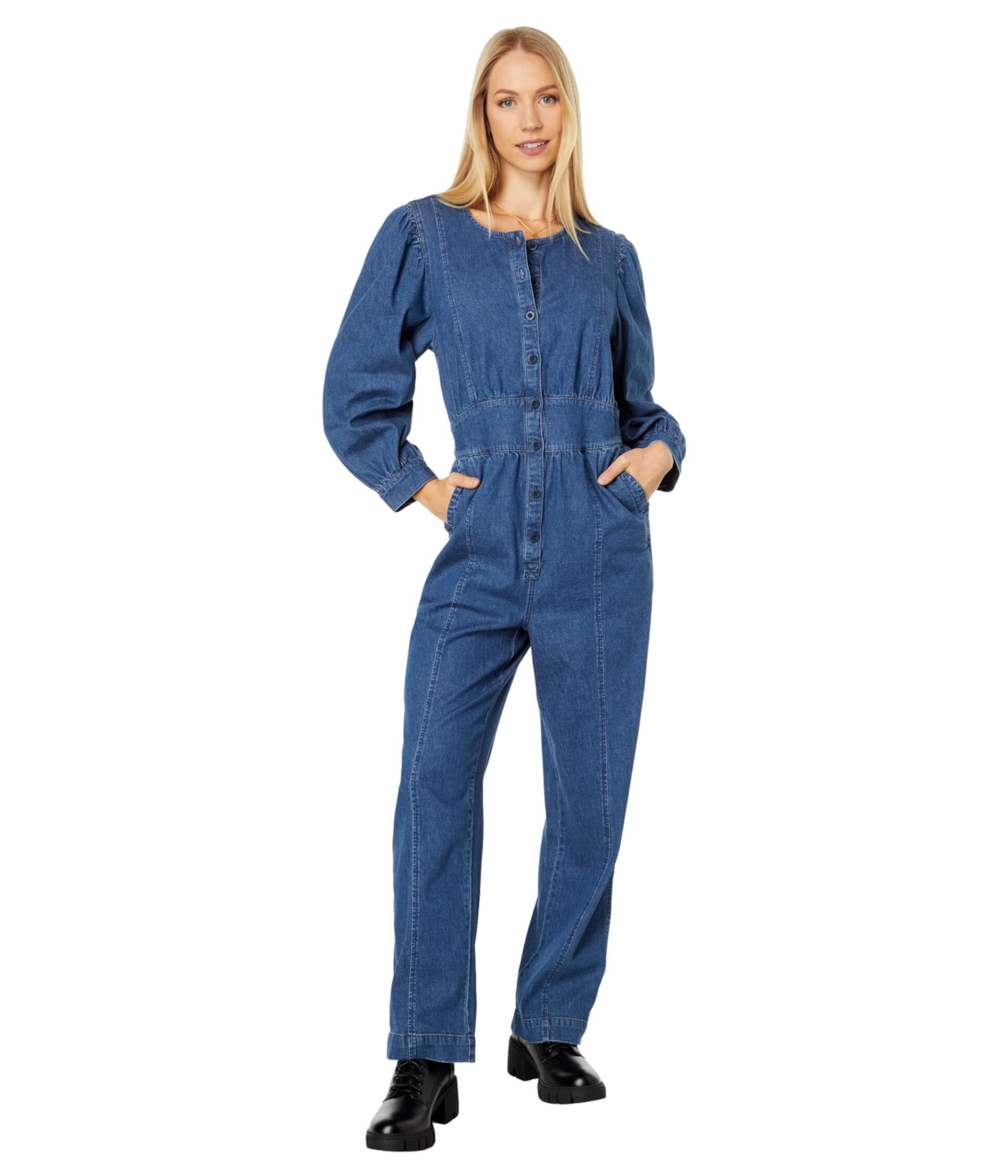 Denim Straight-Leg Jumpsuit Madewell