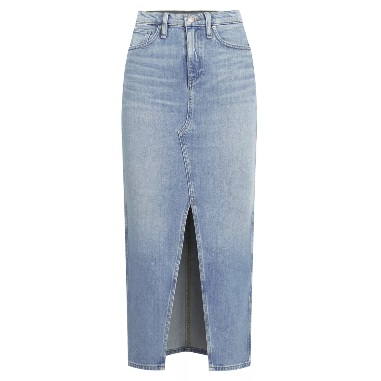 Реконструированная джинсовая юбка-миди Hudson Jeans