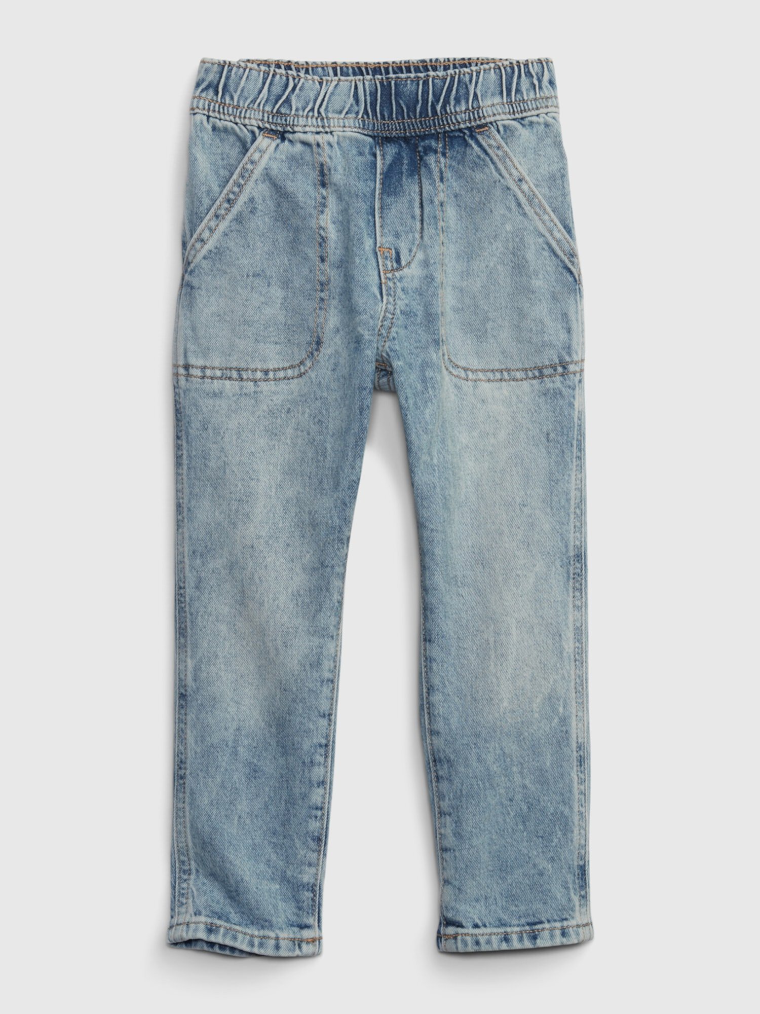 Легкие зауженные джинсы для малышей без застежек с тканью Washwell Gap