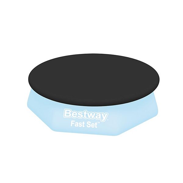 Bestway 58032E 8 Foot Round PVC Pool Cover for Above Ground Fast Set Pools Bestway