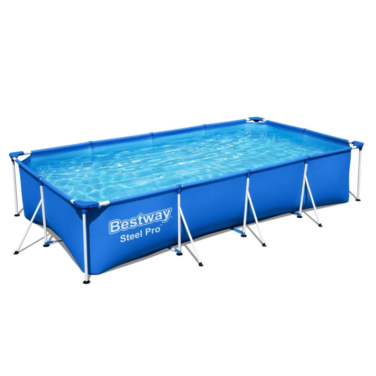 Bestway Steel Pro 13' x 7' x 32&#34; Rectangular Frame Above Ground Swimming Pool Bestway