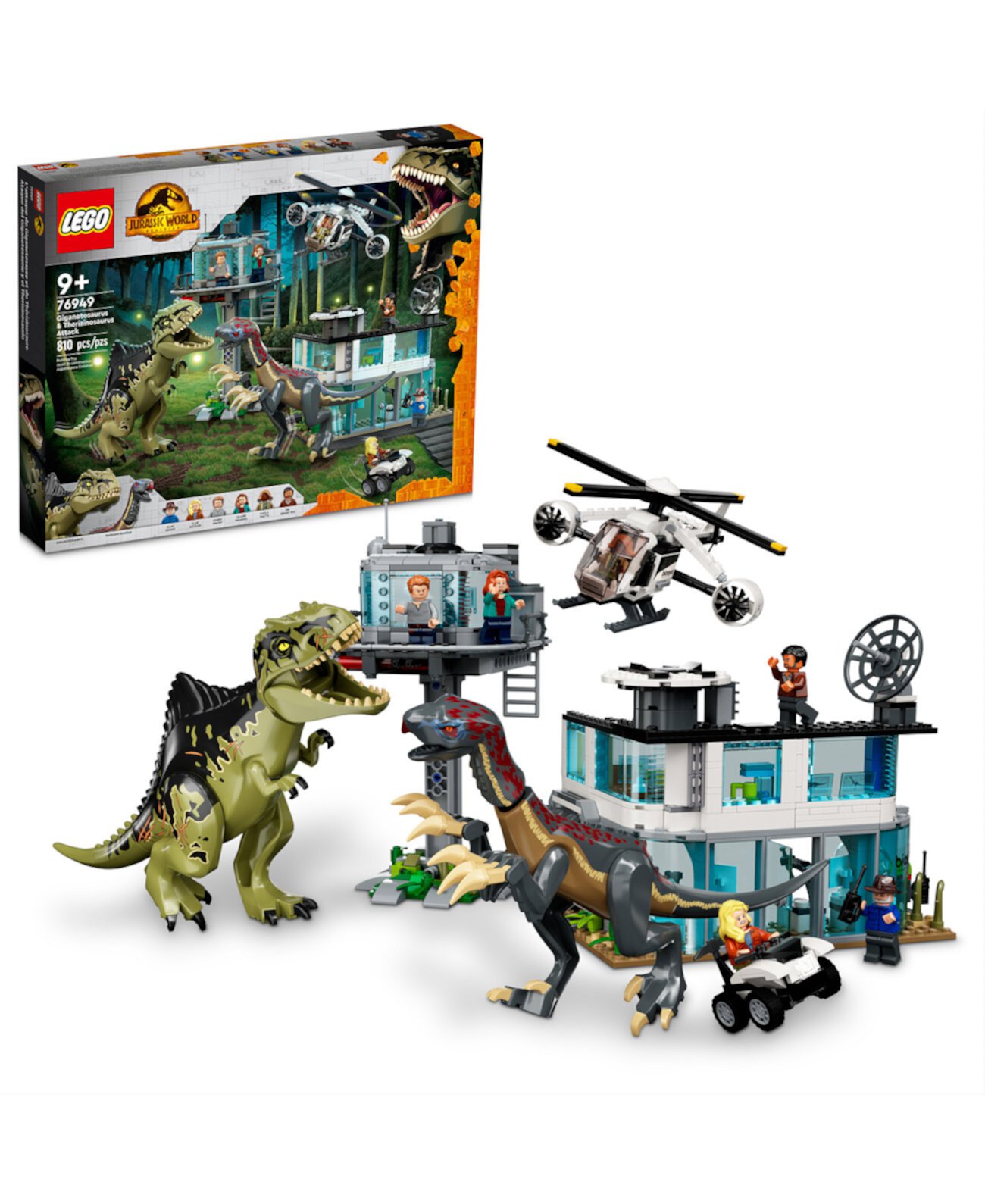 Мир Юрского периода Атака Гиганотозавра и Теризинозавра 76949 Набор строителей с минифигурками Lego