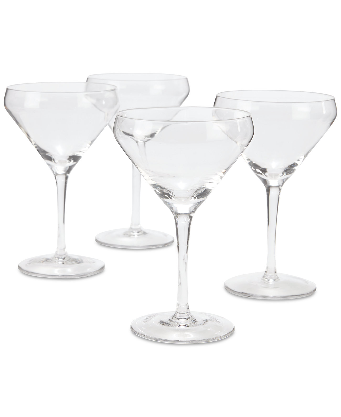 Прозрачные бокалы для мартини, набор из 4 штук, созданные для Macy's Hotel Collection