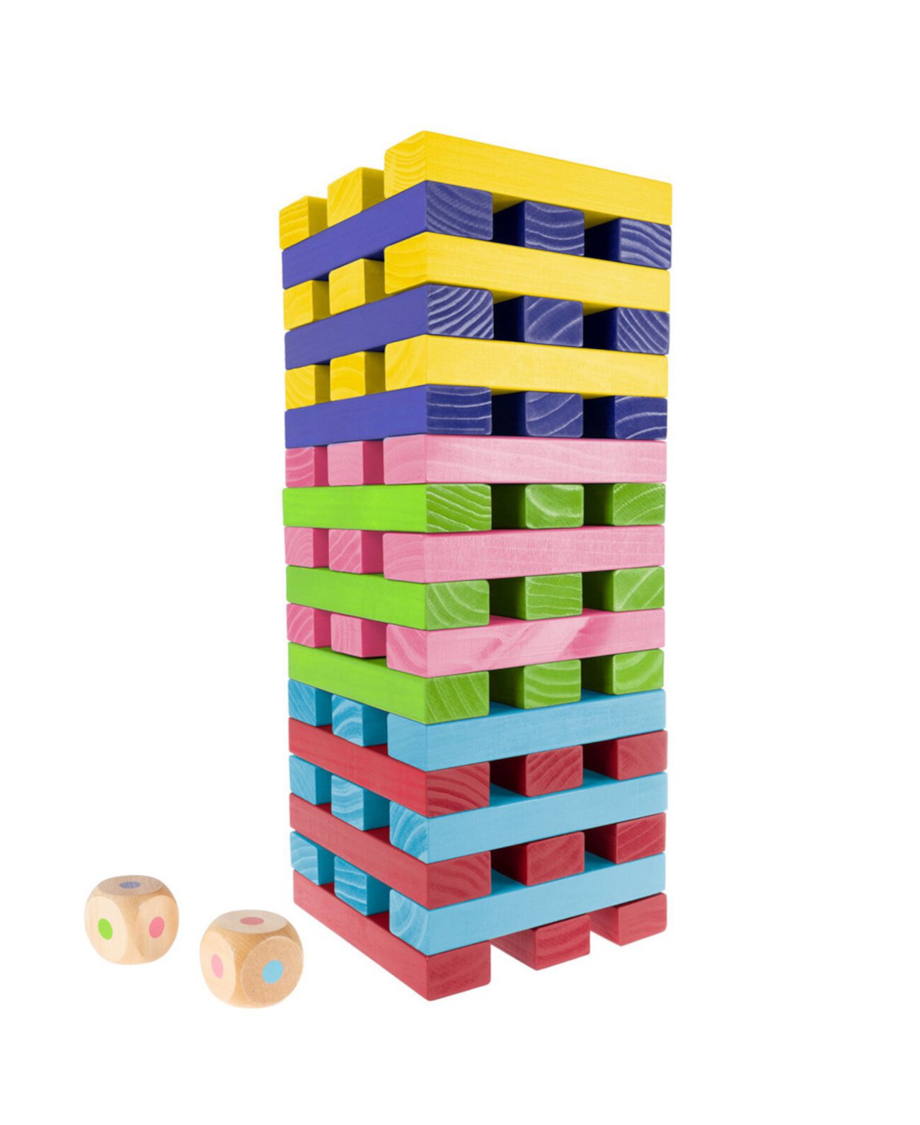 Эй, поиграй в нетрадиционную игру по укладке башни из гигантских деревянных блоков с кубиками, игру во дворе на открытом воздухе Trademark Global