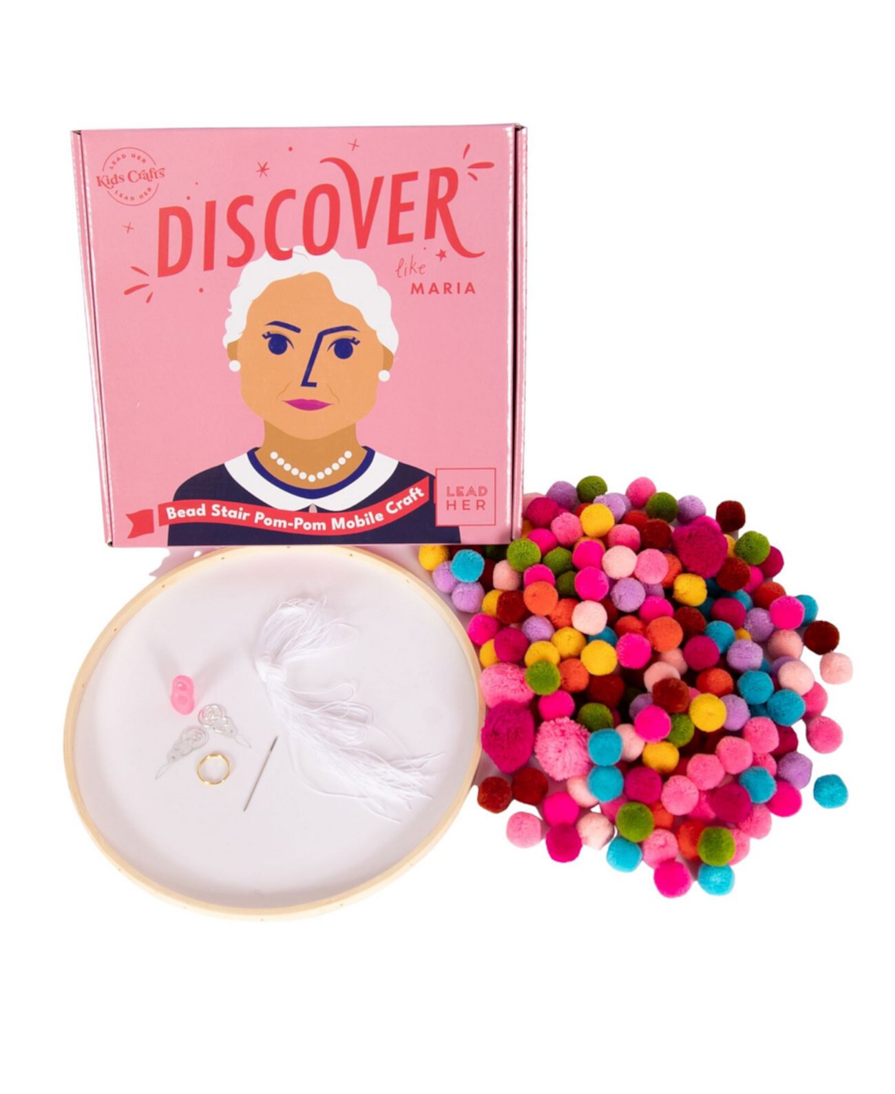 Мобильный набор для творчества Discover Like Maria Pom-Pom, набор из 2 шт. Kids Crafts