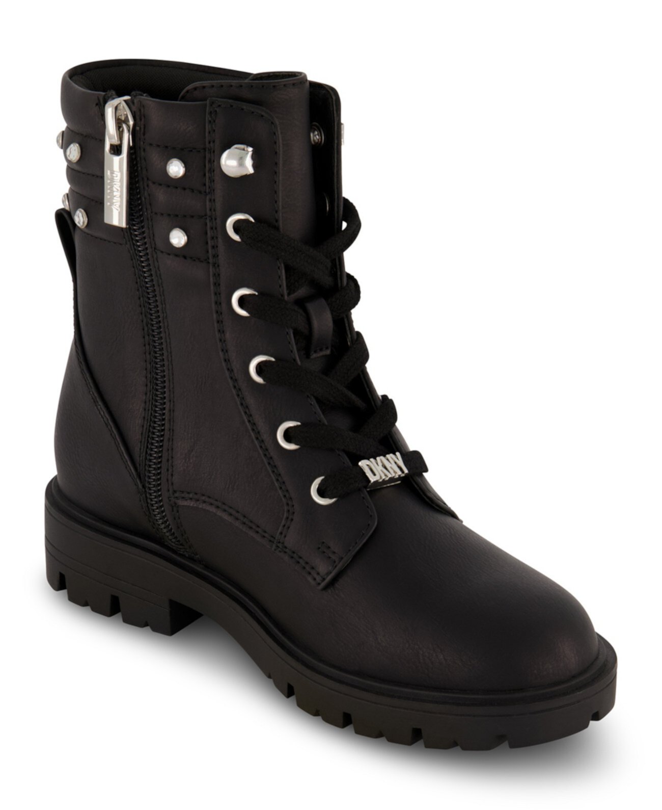 Ботинки DKNY Для девочек Little Girls Stassi Stone Crystal Stud Collar Moto Boots DKNY