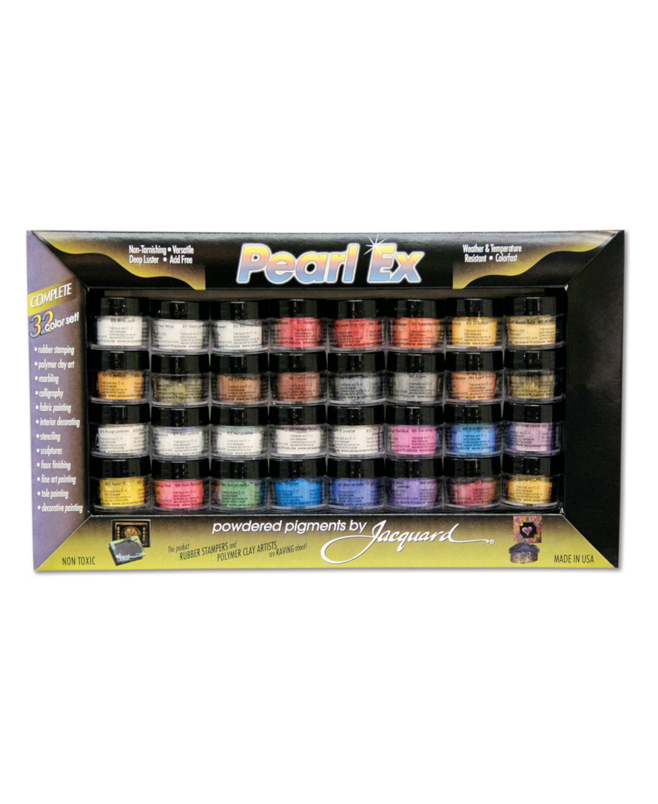 Pearl Ex Mica Pigment Set, 32-Color Set Jacquard
