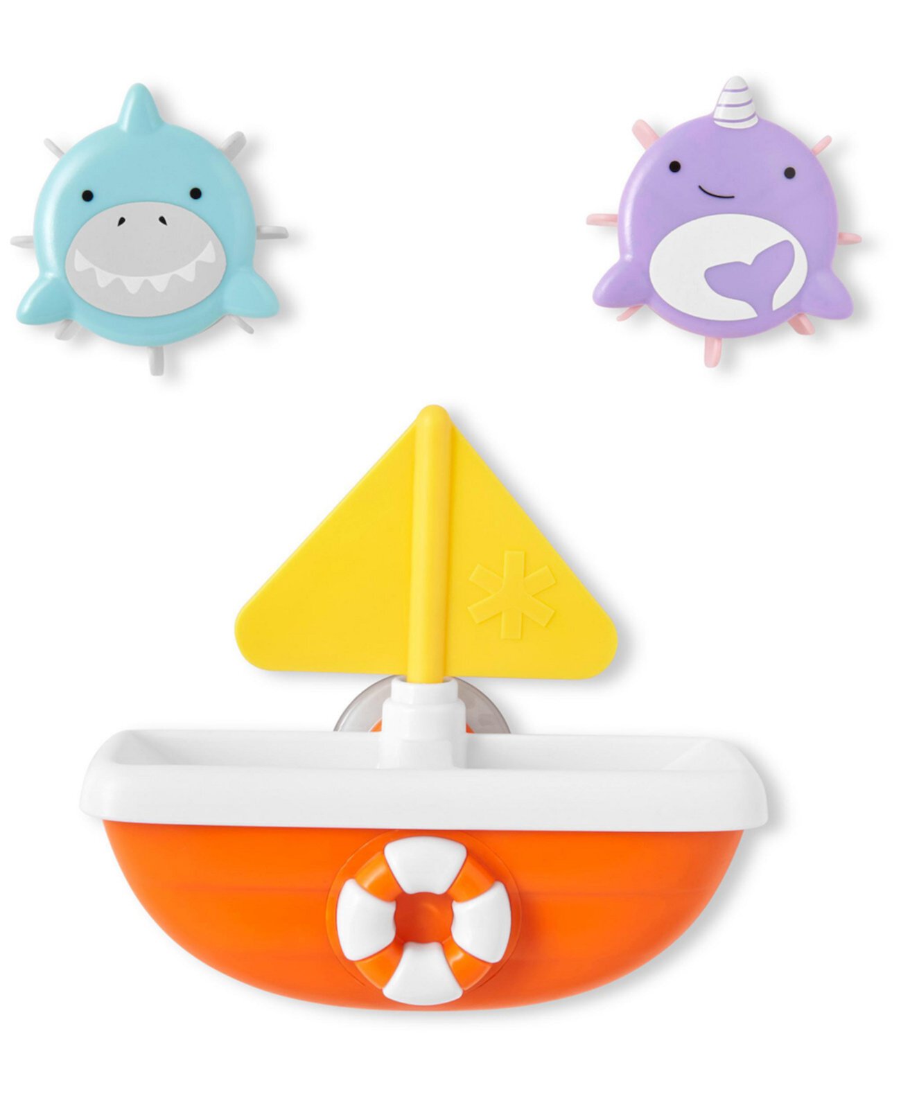 Zoo Tip and Spin Boat, Акула, Нарвал, набор из 3 предметов Skip Hop