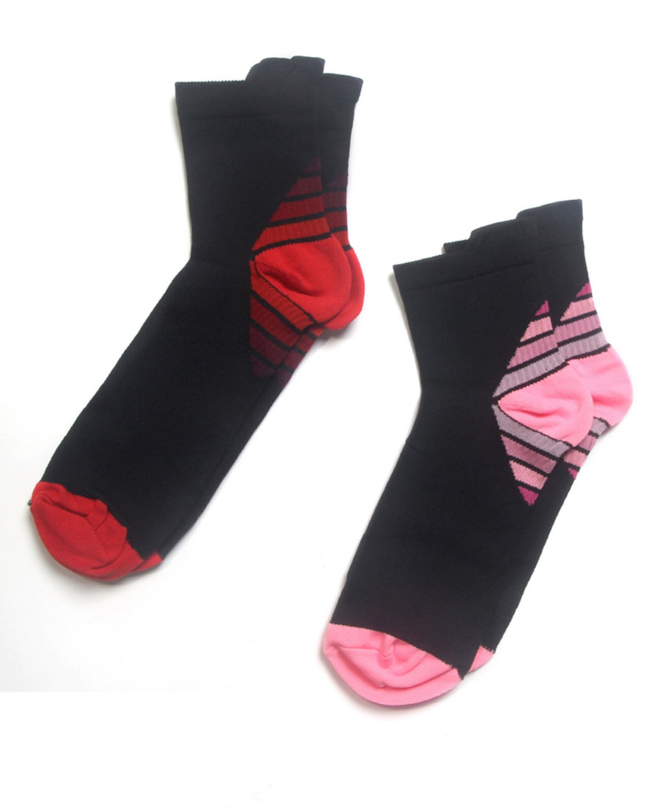 Набор из двух пар женских носков с контрастными полосками и контрастными полосками Stems