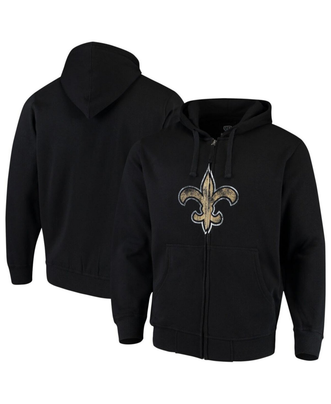 Мужское черное худи с капюшоном и логотипом New Orleans Saints G-III Sports