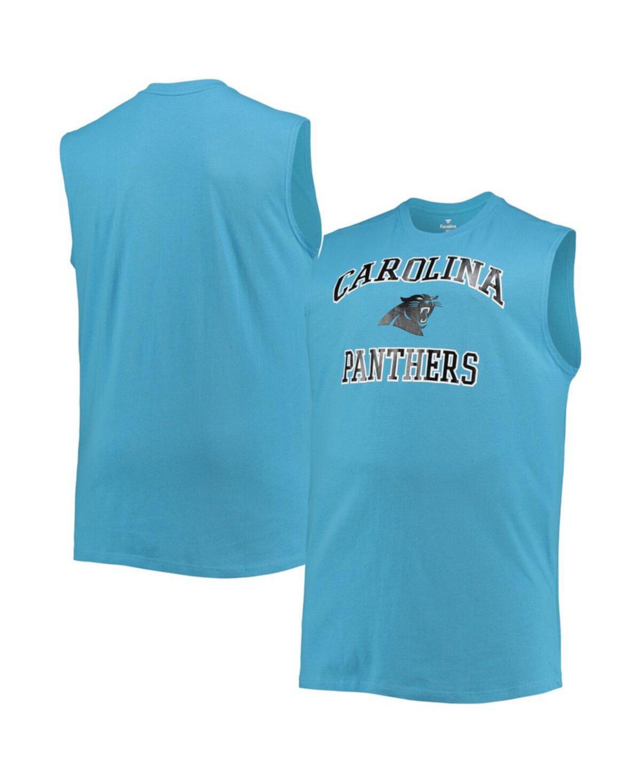 Мужская синяя майка Carolina Panthers Big and Tall Muscle Profile