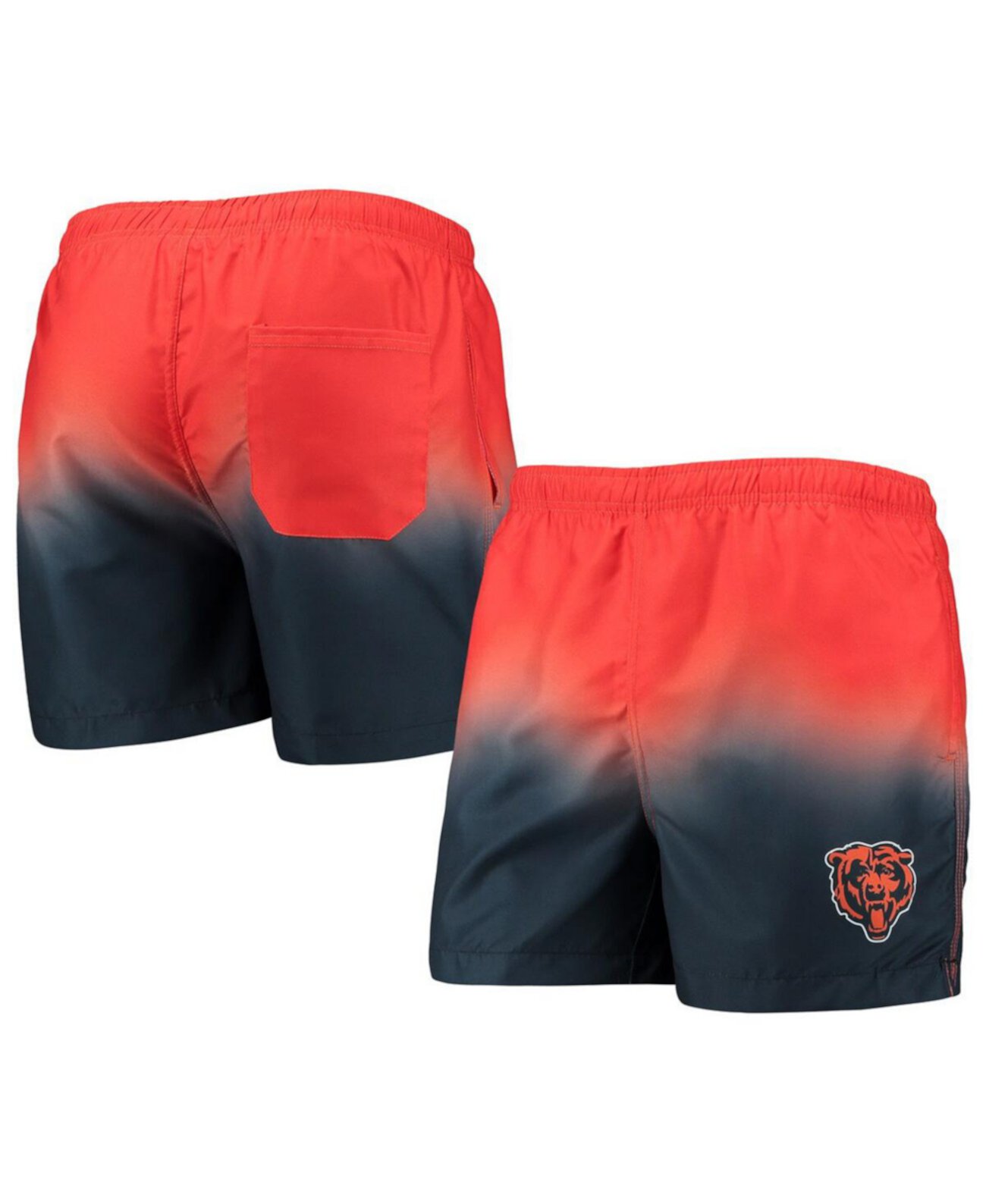 Мужские оранжево-темно-синие плавательные шорты Chicago Bears Dip-Dye FOCO