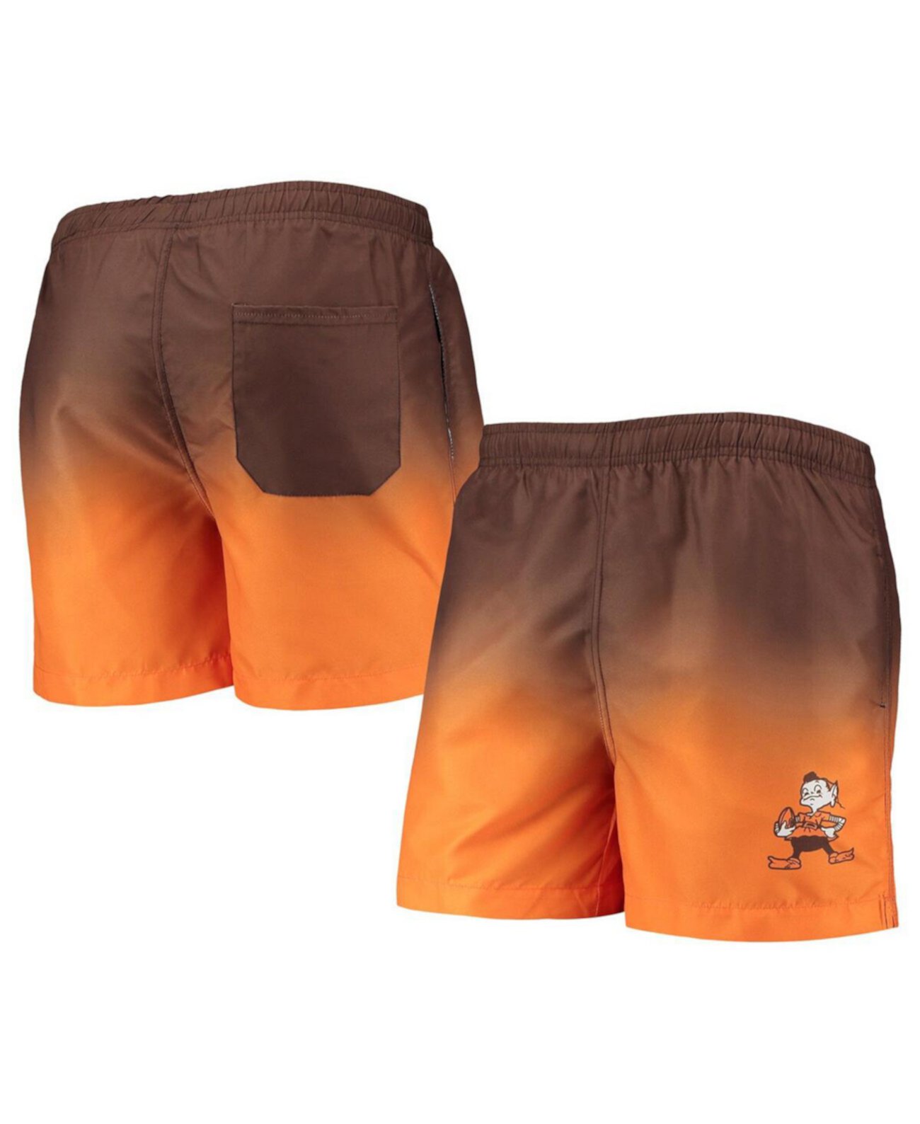 Мужские коричневые, оранжевые плавательные шорты Cleveland Browns Retro Dip-Dye FOCO