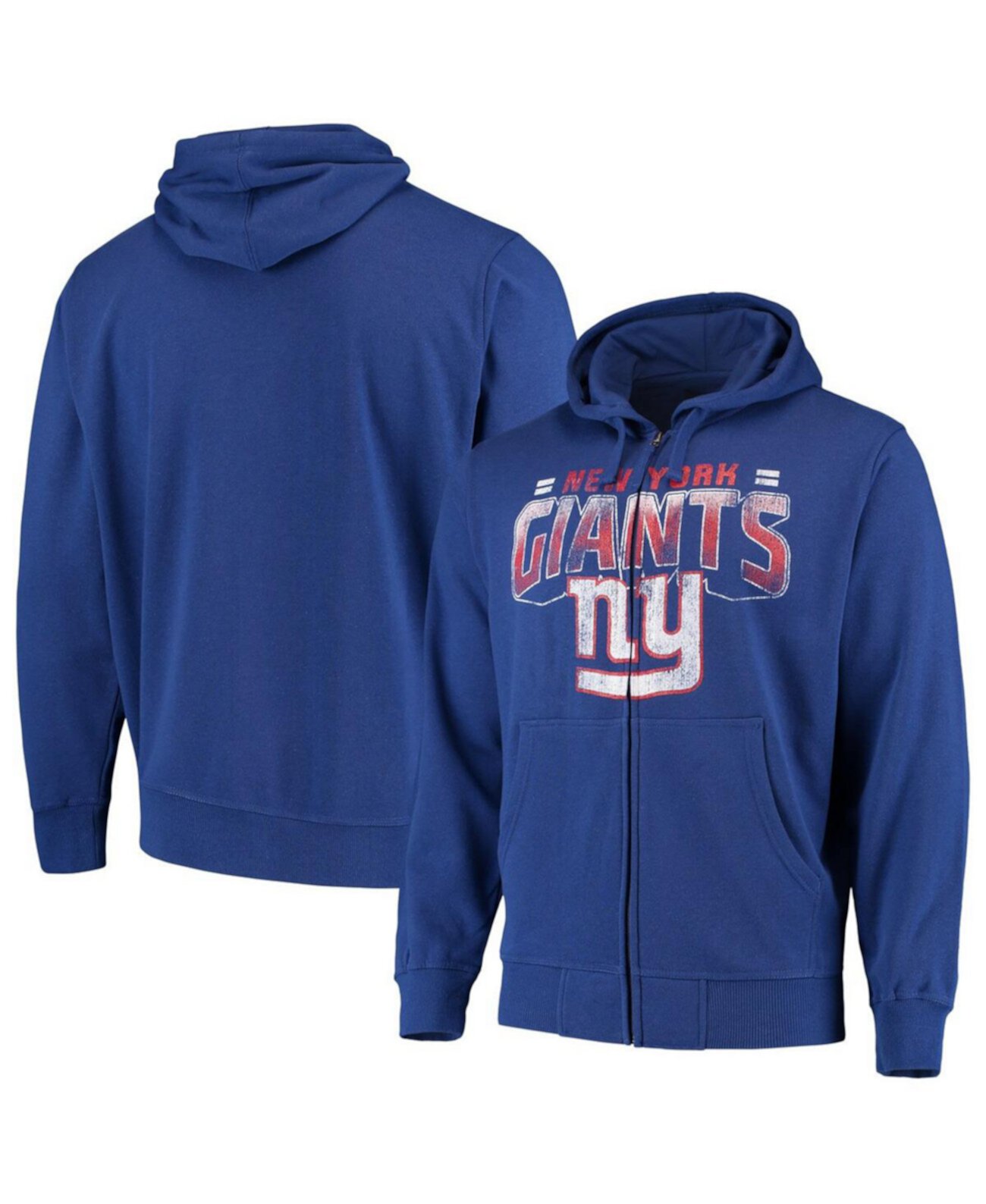 Мужское худи на молнии с капюшоном New York Giants Perfect Season, хлопок и полиэстер G-III Sports