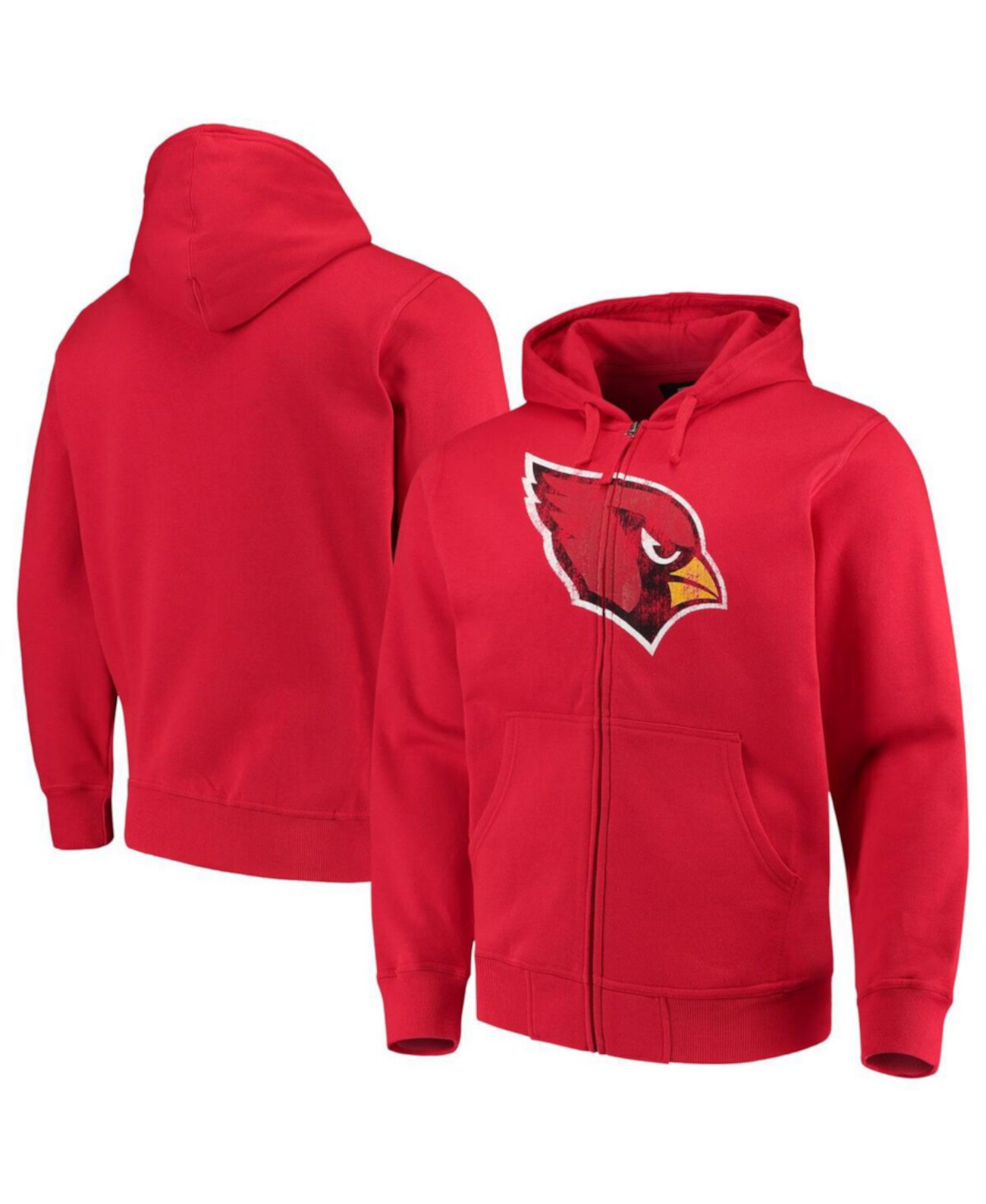 Теплое мужское флисовое худи Arizona Cardinals с логотипом, капюшоном и карманами G-III Sports