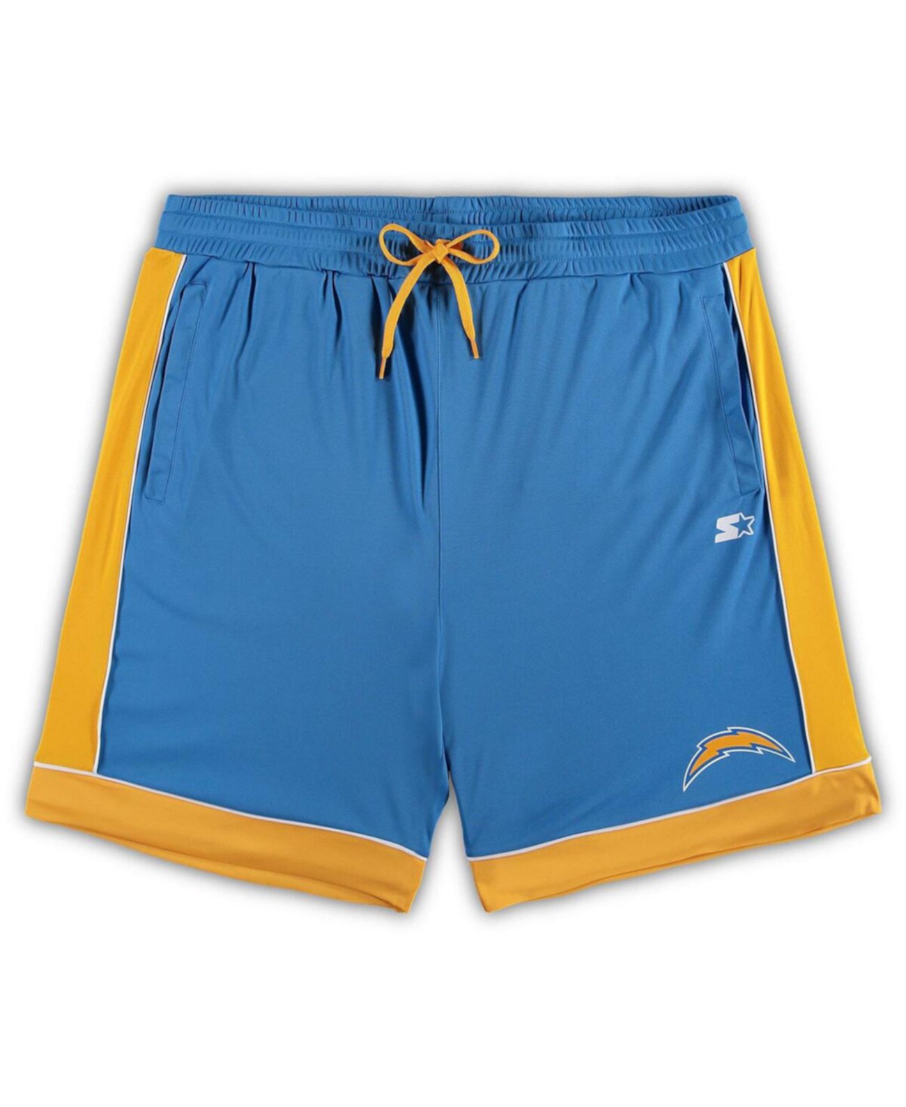 Мужские пудровые синие, золотые модные шорты Los Angeles Chargers Starter