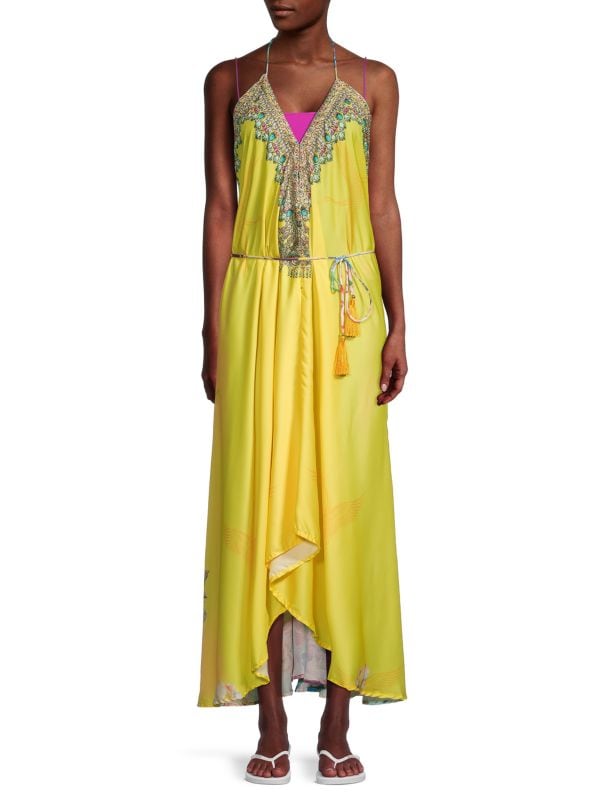 Платье макси с цветочным принтом и бретелькой на бретельках Ranee's