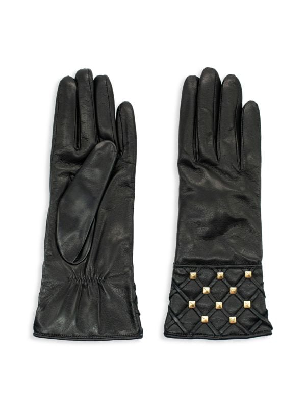 Кожаные перчатки с шипами Portolano