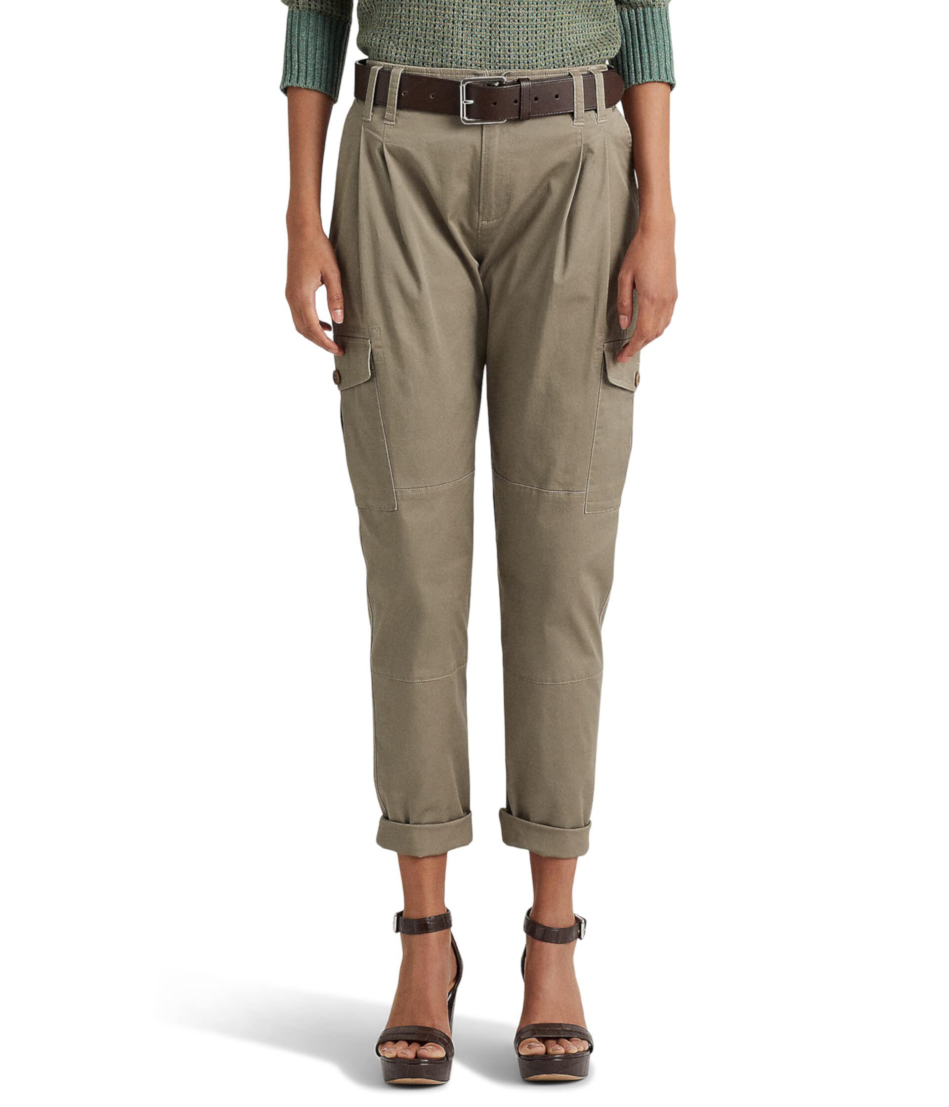 Petite Micro-Sanded Twill Cargo Pants LAUREN Ralph Lauren