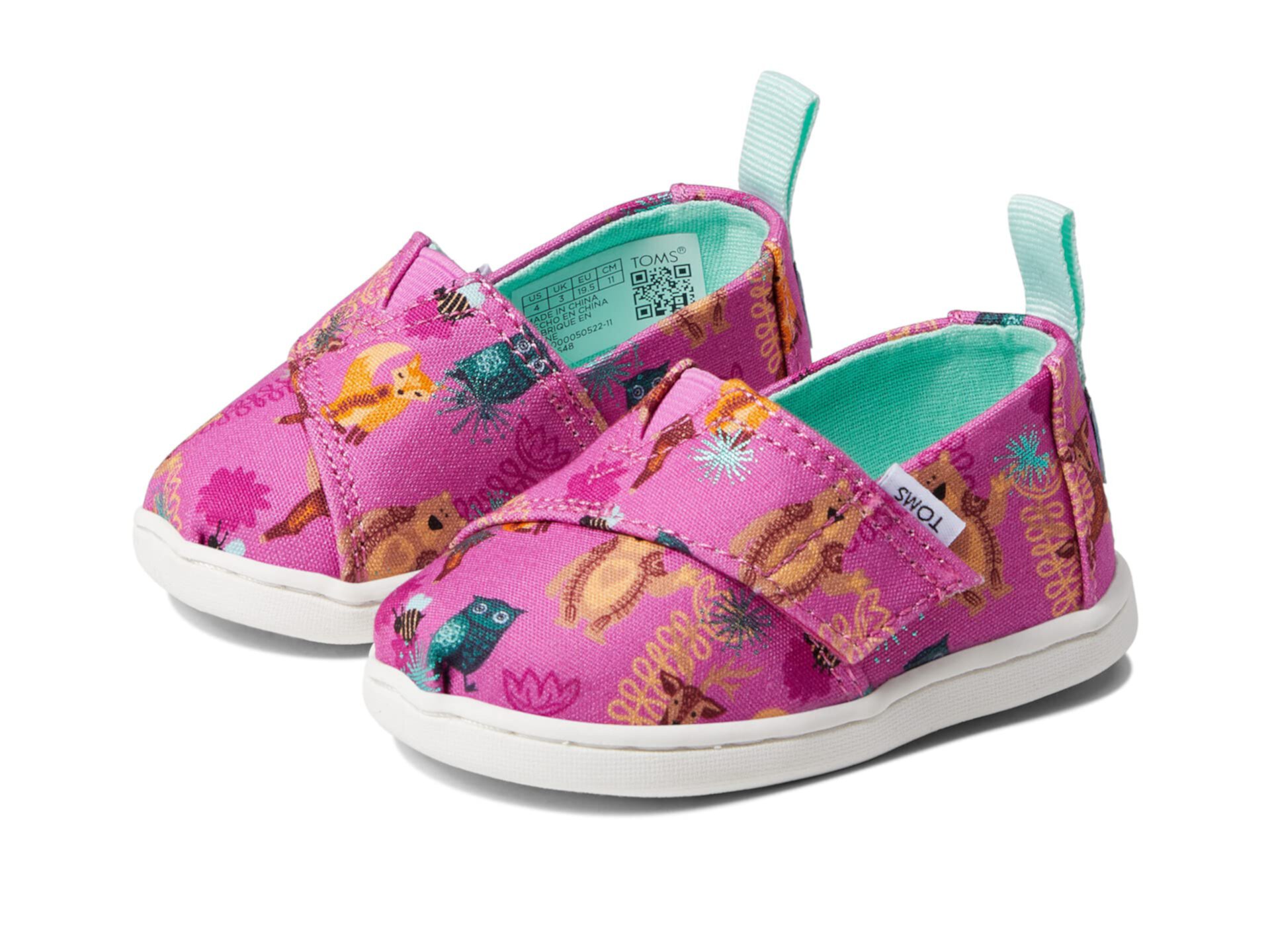 Детские туфли TOMS Kids Tiny Floral Woodland Foil Print Alpargata TOMS Kids