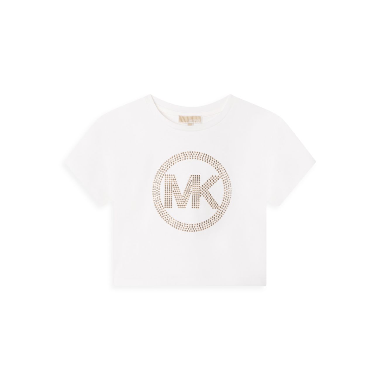 Маленькая девочка &amp;amp; Хлопковая футболка с логотипом для девочек Michael Kors Kids