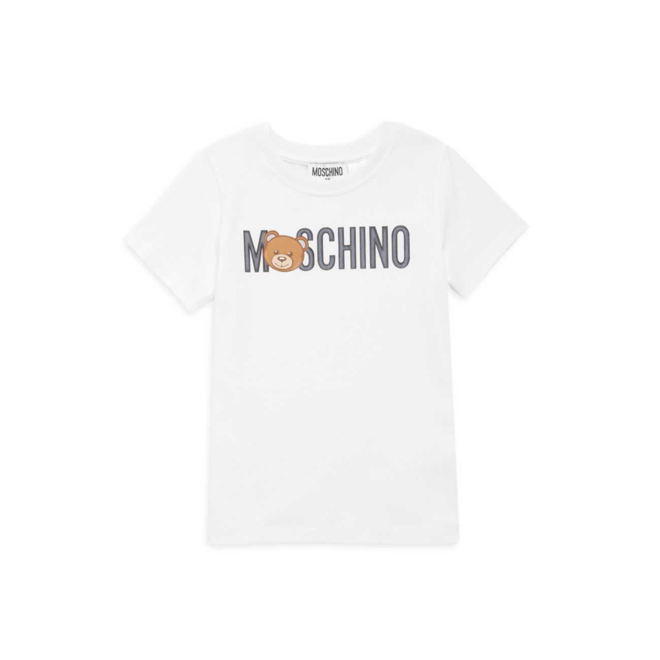Маленький ребенок &amp;amp; Детская хлопковая футболка с логотипом Moschino