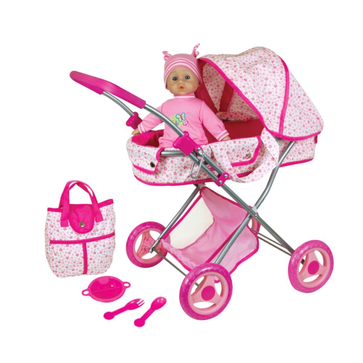 Детская коляска Lissi Doll с 13-дюймовой куклой и аксессуарами Lissi