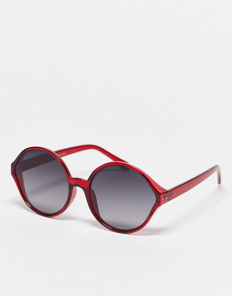 Крупные круглые солнцезащитные очки AJ Morgan красного цвета AJ Morgan
