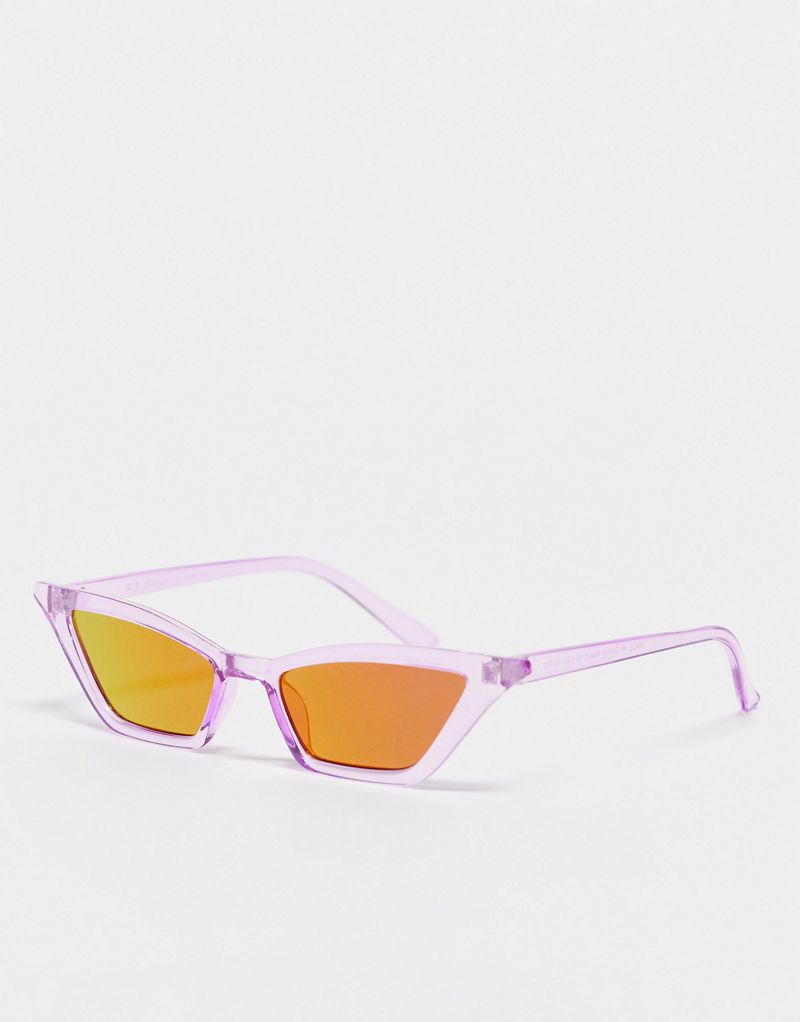 Узкие солнцезащитные очки «кошачий глаз» AJ Morgan в фиолетовых тонах AJ Morgan