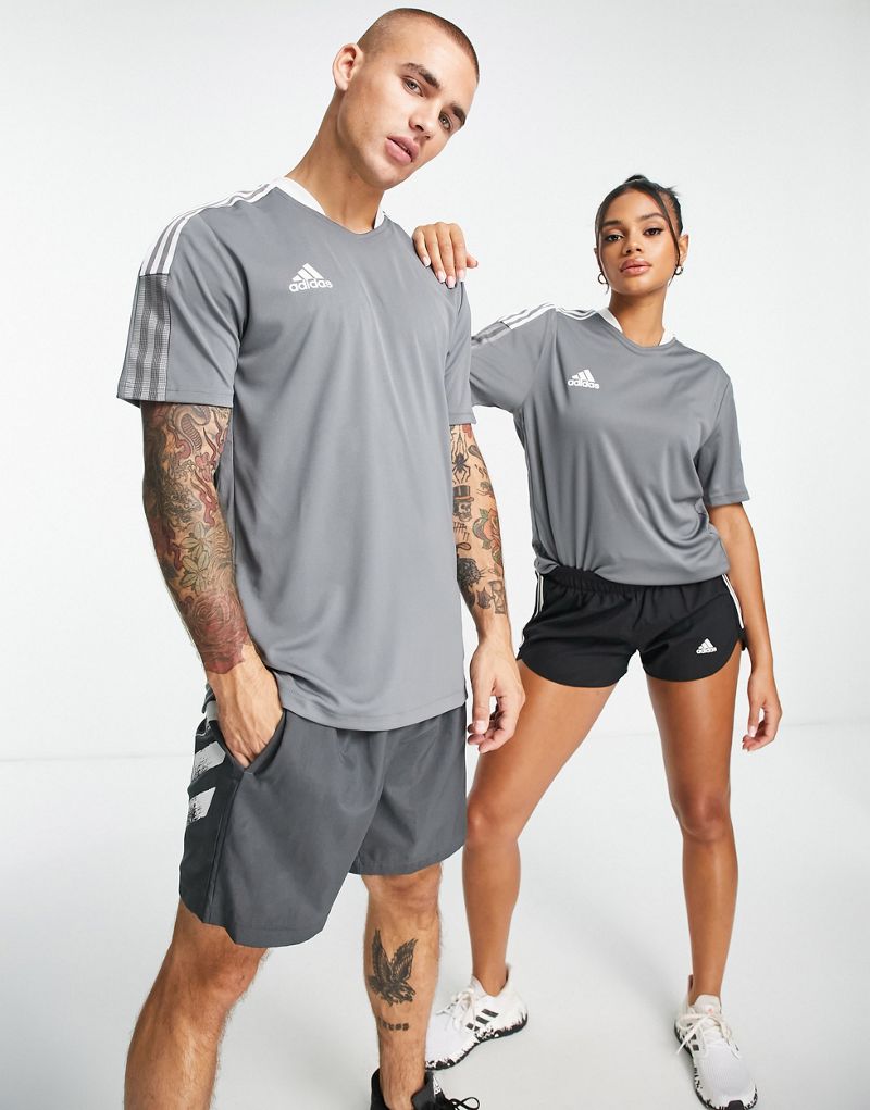 Серая футболка adidas Soccer Tiro 21 Adidas