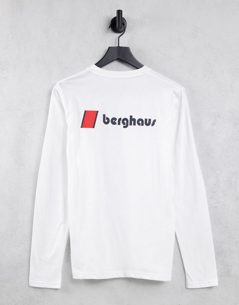 Белая футболка с длинными рукавами спереди и сзади Berghaus Heritage Berghaus