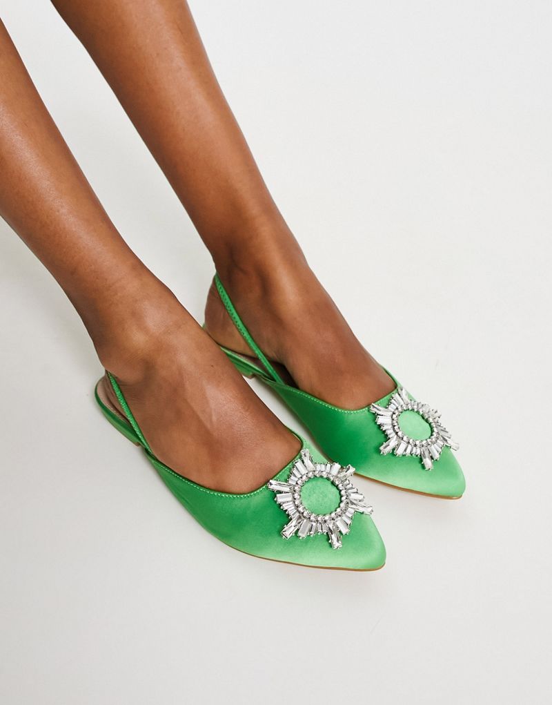Зеленые туфли с ремешком на пятке Bebo Jana BEBO
