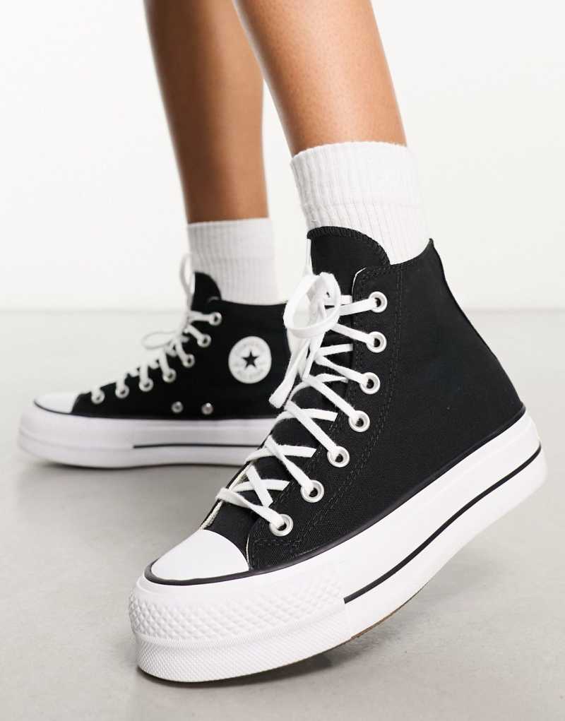 Черные кроссовки на платформе из парусины Converse Chuck Taylor All Star Hi Lift Converse