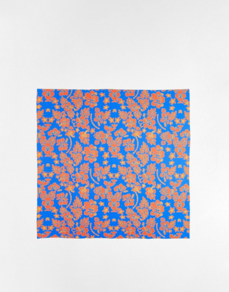 Синий купальный платок с цветочным принтом COLLUSION COLLUSION Collusion