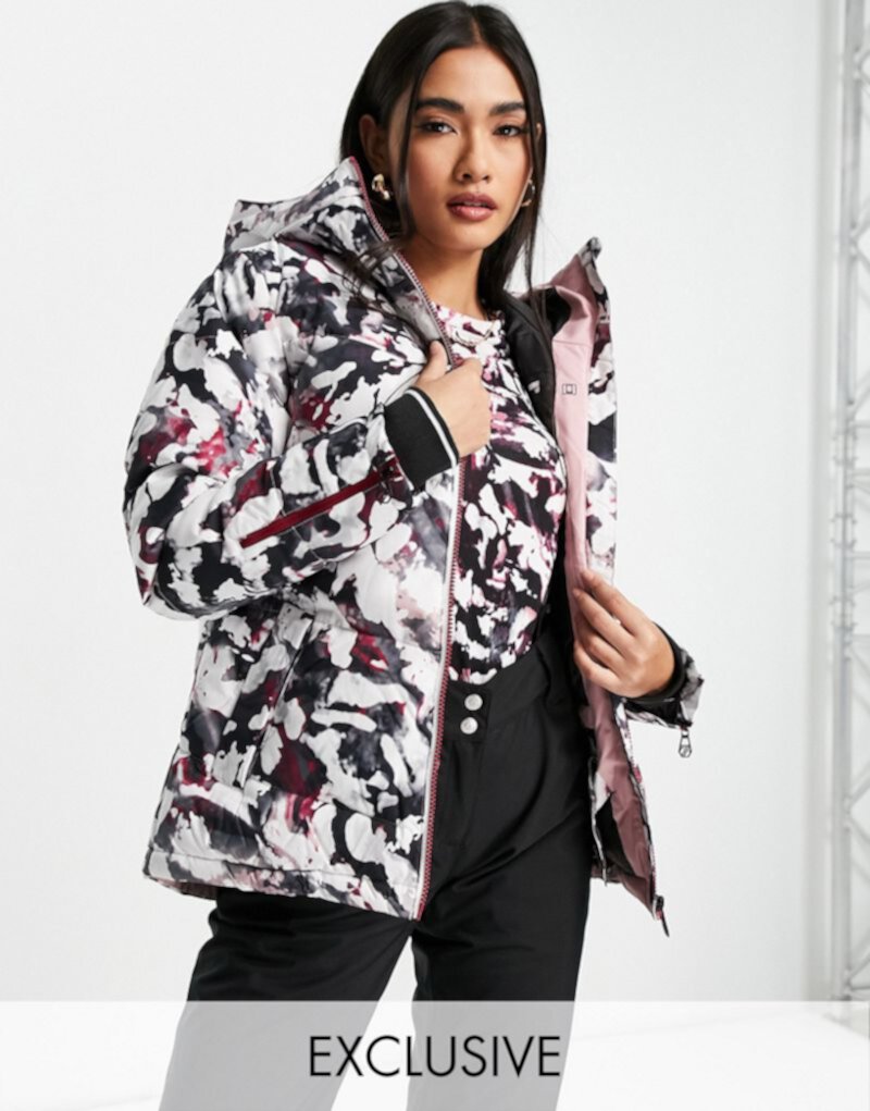 Пудрово-розовая лыжная куртка Dare 2b verdict с принтом Tempest Dare 2b