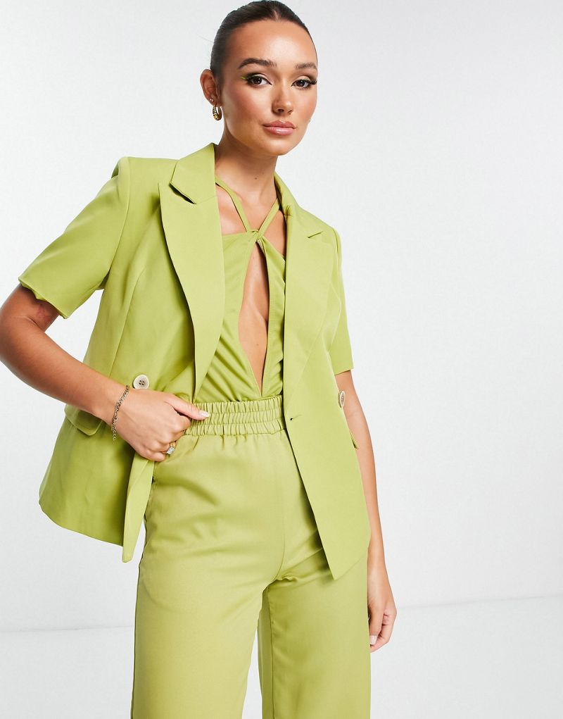 Оливковый пиджак с короткими рукавами Extro & Vert — часть комплекта Extro & Vert