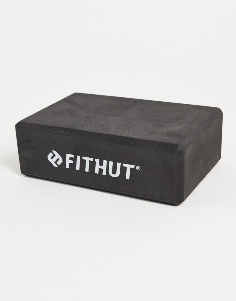 Блок для йоги FitHut черный FIT HUT