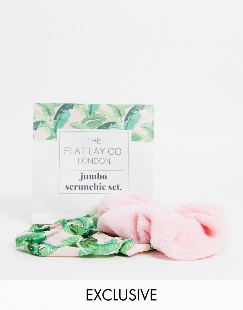 Эксклюзивный набор резинок для волос Jumbo The Flat Lay Co. x ASOS - Розовый Flat Lay Company