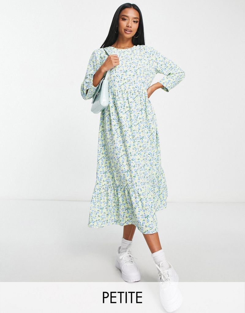 Платье миди с длинными рукавами Glamorous Petite в винтажном стиле с цветочным принтом GLAMOROUS