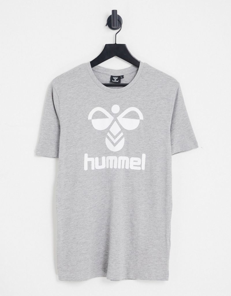 Серая меланжевая футболка с логотипом Hummel Classic Hummel