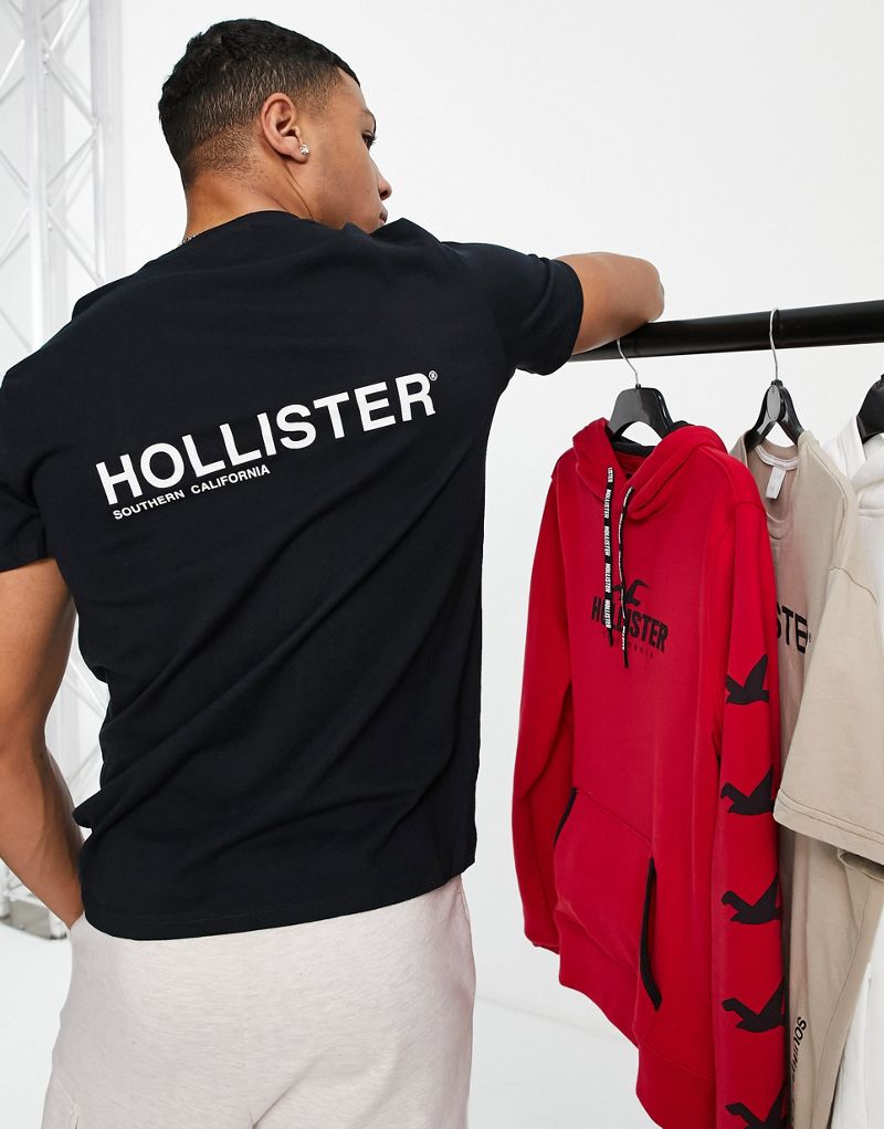 Черная футболка с логотипом Hollister Hollister