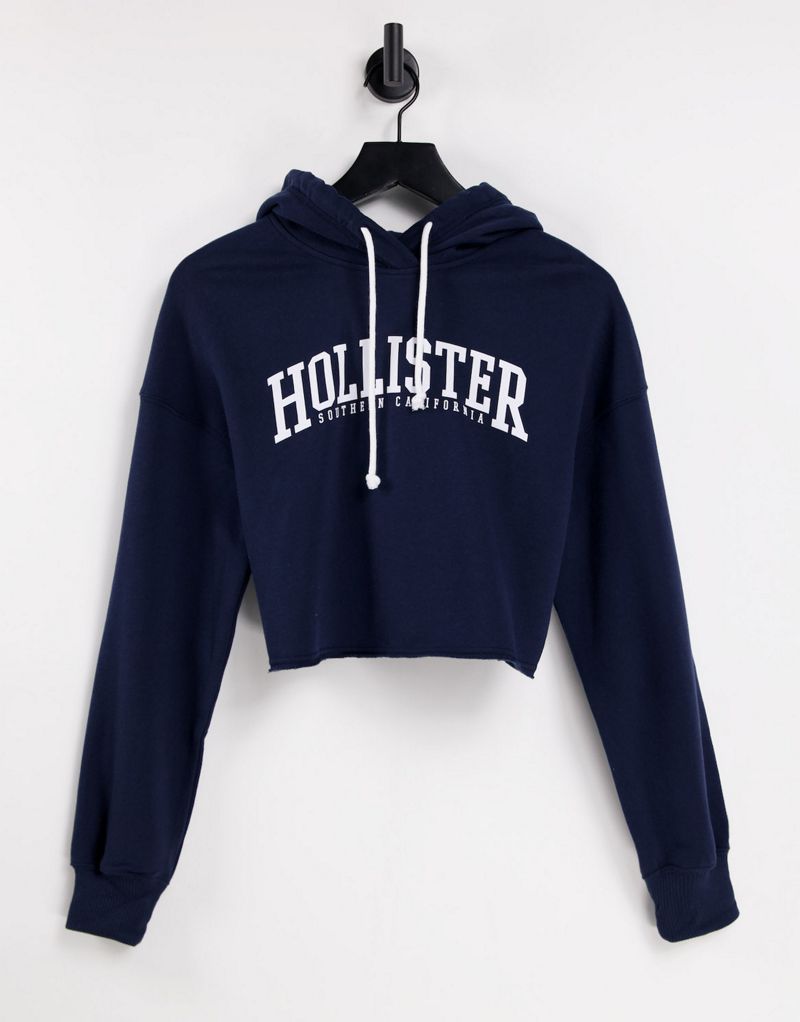 Темно-синяя толстовка с логотипом Hollister Hollister