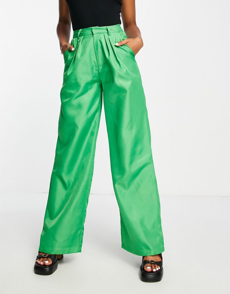 Зеленые суперширокие брюки Heartbreak — часть комплекта Heartbreak