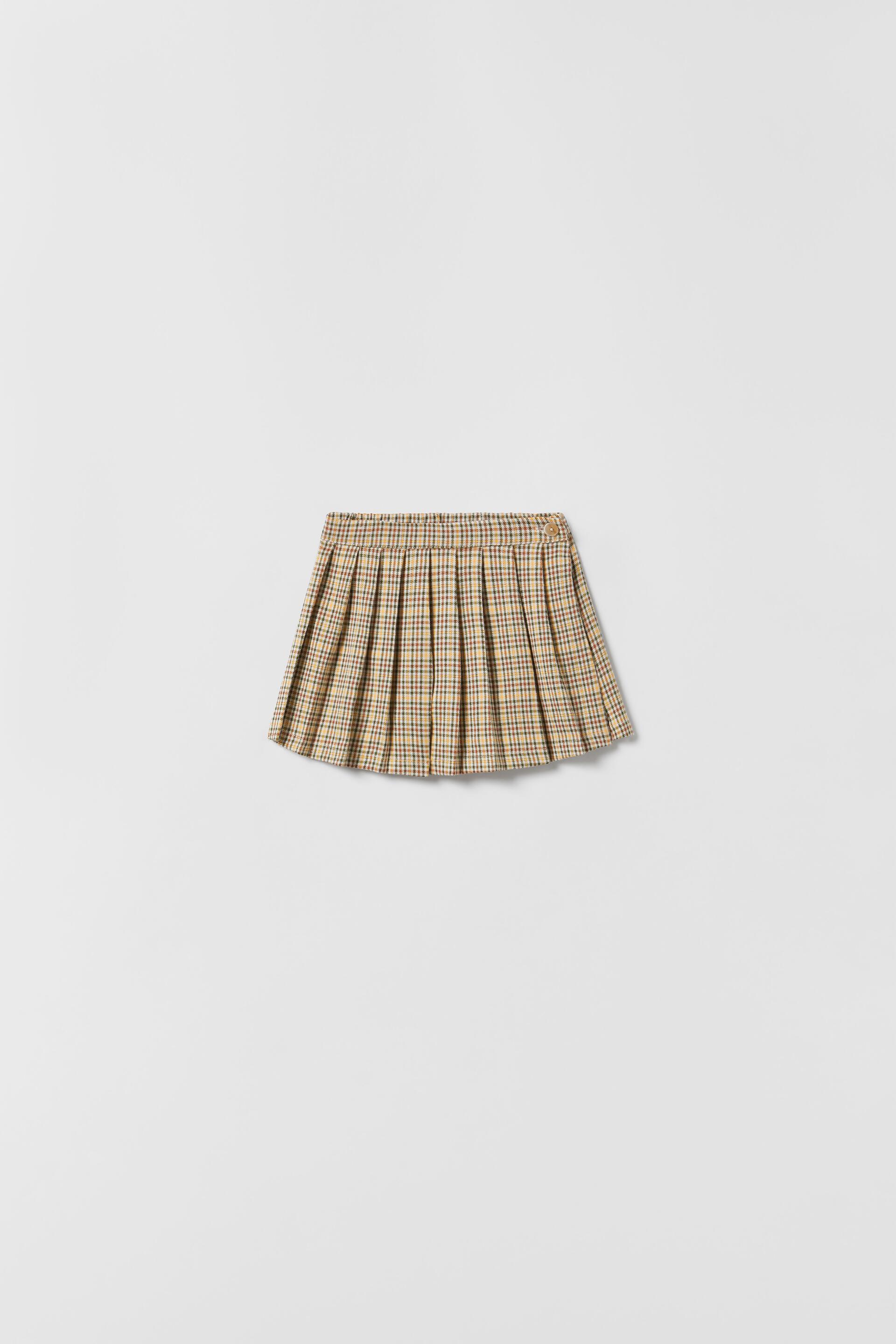 Plaid pleated clearance skirt zara