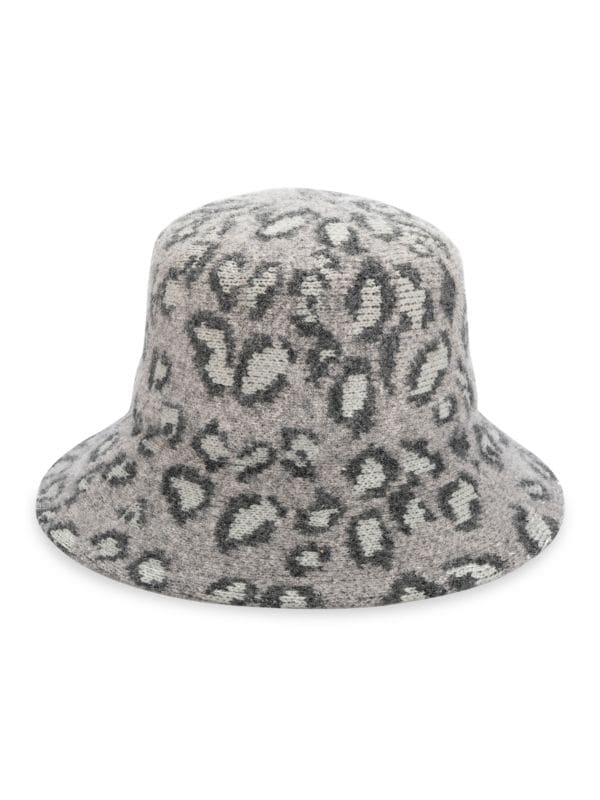 Панама из смесовой шерсти с леопардовым принтом San Diego Hat Company
